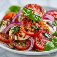 Fresh Tomato Basil Salad in 10 Minutes