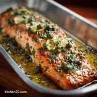 Garlic Caper Butter Baked Salmon Easy RestaurantQuality Dinner