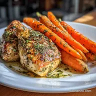 Garlic Herb Chicken Carrot Plate in 30 Minutes