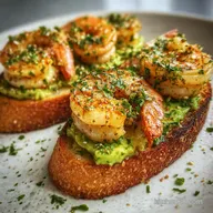 Garlic Shrimp Crostini with Avocado in 25 Min