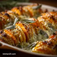 Sweet Potato Tian Recipe: Creamy Gruy&egrave;re Sage Side Dish