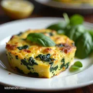 Spinach and Feta Frittata Greek Sunshine on a Plate