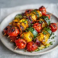 Grilled Summer Vegetable Skewers for 8