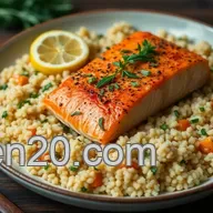 Easy Harissa Salmon with Herby Couscous - Your New Dinner Favorite