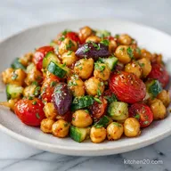 Healthy Chickpea Summer Salad in 10 Min