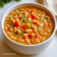 Healthy Crockpot Bean Soup for 8 Servings