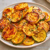 Healthy Zucchini Squash Bake with Garlic and Parmesan