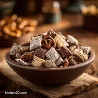 Holiday Reindeer Chow Chex Muddy Buddies Snack Mix: Easy 30-Min Recipe.