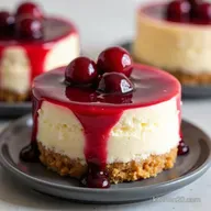 Easy Mini Cranberry Cheesecakes with Tangy Swirl