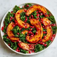 Roasted Kale Delicata Squash Salad