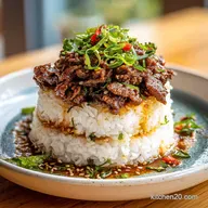 Korean BBQ Beef Rice Stack in 20 Min