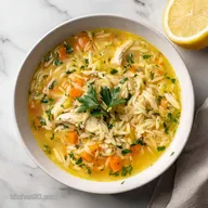 Lemon Chicken Orzo Soup for 6 Servings