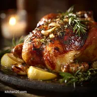 Roast Chicken with Lemon and Garlic Crispy Skin Juicy Perfection