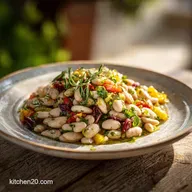 Mediterranean White Bean Salad for 4 Servings