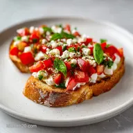 Mozzarella Bruschetta Recipe in 15 Minutes
