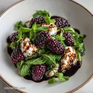 Mulberry Goat Cheese Salad in 15 Minutes