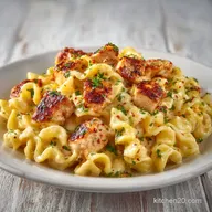 One Pot Cheesy Chicken Pasta: Creamy