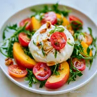 Peach Burrata Garden Salad in 20 Minutes