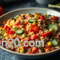 Healthy Dinner Ideas: Vibrant Rainbow Quinoa Salad with Lemon-Tahini Dressing
