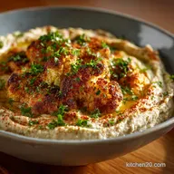 Velvety Smooth Keto Paleo Roasted Cauliflower Hummus Recipe
