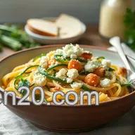Discover My Saut&eacute;ed Pasta with Courgette & Feta Delight: Easy & Flavorful!