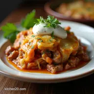 Easy Savory Cabbage Beef Bake Recipe No Rolling