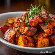 Savory Roasted Sweet Potatoes: Crispy Smoked Paprika Rosemary Side