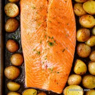 Sheet Pan Salmon Potatoes Easiest Weeknight Dinner