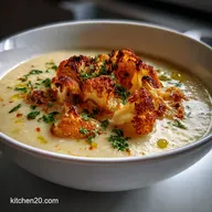 Roasted Cauliflower Garlic Soup: Silky, Creamy Vegan