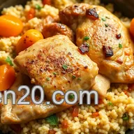 How to Create Delicious Simmered Chicken Couscous with Apricot Goodness