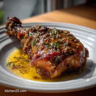 Slow Cooked Turkey Leg with Honey: Crisp Skin