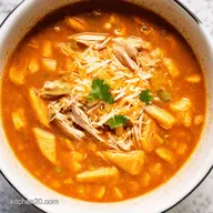 Slow Cooker Chicken Enchilada Soup Fiesta in a Bowl