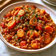 Slow Cooker Mediterranean Lentil Stew with Carrots