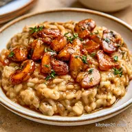 Slow Cooker Mushroom Risotto for 6