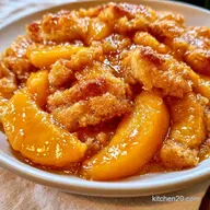 Slow Cooker Peach Cobbler for 6 Servings