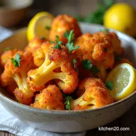 The Golden Crunch Crispy Roasted Cauliflower with Paprika Lemon