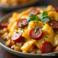 Cheesy Ranch Potatoes with Smoked Sausage Easy Casserole
