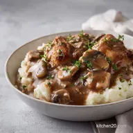 Smothered Chicken with Mahogany Gravy for 4