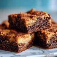 Snickerdoodle Brownies - Chewy and Spiced