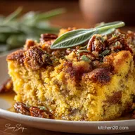 Southern Thanksgiving Menu Starter: Auntie Maes Sage and Pecan Cornbread Dressing