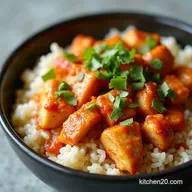 Quick Easy Spicy Thai Chicken and Brown Rice Bowls