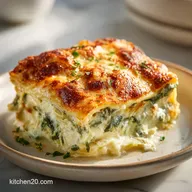 Spinach Artichoke Lasagna with White Sauce