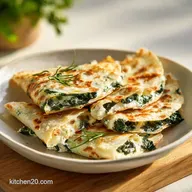 Spinach Feta Quesadillas in 13 Minutes | Crispy