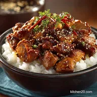 Easy Crock Pot Honey Bourbon Chicken Recipe Set Forget Dinner