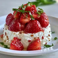 Strawberry Basil Dessert in 10 Minutes