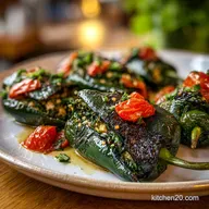 Stuffed Poblano Peppers with Chicken