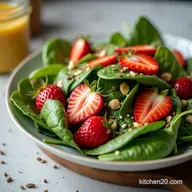 Spinach Strawberry Salad with Poppy Seed Dressing Sunshine