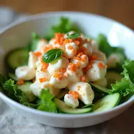 Crisp Creamy Cucumber Crab Salad Recipe Dill Flavoured