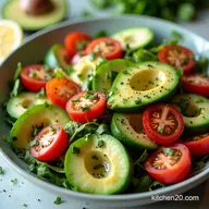 The Best Quick Cucumber Tomato Avocado Salad Recipe Zesty Lemon Dressing