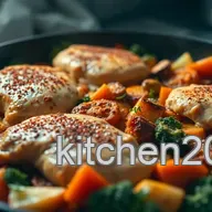Easy & Wholesome Dinner for Ideas: One-Pan Chicken & Veggie Bake